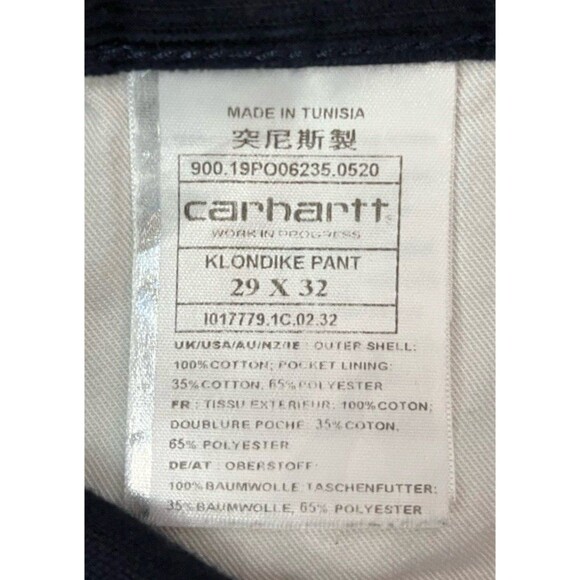 Carhartt WIP Klondike Pant Navy Blue Corduroy Mens Size 29x32 - Picture 8 of 9